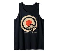 Bonsai Tree Samurai Art in Japanese Zen Buddhist Enso Circle Tank Top