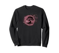 Bonsai Tree Silhouette Cherry Blossom Zen Japanese Art Sweatshirt
