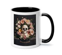 Bonsai Tree Sugar Skull Ceramic Coffee Mug with Handle 11 Ounces, Porcelain Mug Coffee Cup Tea Mug Water Cup Ideal for Coffee,Tea,Latte,Cappuccino,Microwave & Dishwasher Safe Unique Gift Cup