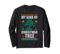 Bonsai Tree Ugly Christmas Sweater My Kind Of Christmas Tree Long Sleeve T-Shirt