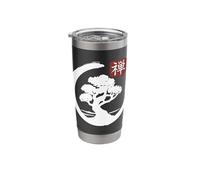 Bonsai Tree Zen Buddhist Enso Circle Stainless Steel Insulated Tumbler