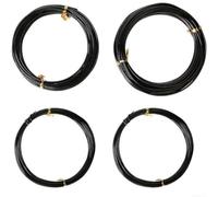 Bonsai Wire Set Aluminum Alloy 4 Sizes Rust-Resistant Anodized 23m | Easy to bend for shaping Suitable for beginners and experts Includes 1mm 15mm 2mm 25mm wires