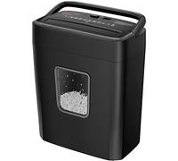 Bonsaii Micro-Cut Paper Shredder, 6-Sheet Capacity for Home and Office Use - Shreds Credit Cards, Staples, and Clips - Compact Design with Portable Handle and 16L Wastebasket (C261-D)
