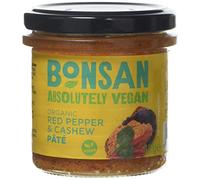 Bonsan Organic Vegan Cashew Bell Pepper Pate, 130g (Pack of 6)