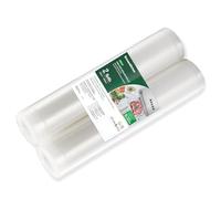 Bonsenkitchen Vacuum Food Sealer Rolls Bags, 2 Rolls 30 x 600 cm Sous Vide Bags, BPA Free, Durable Commercial Customized Size Food Bags for Food Storage and Sous Vide Cooking, VB3216