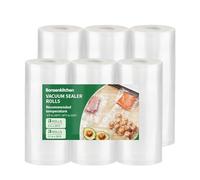 Bonsenkitchen Vacuum Rolls 20cm*600cm 3Rolls + 28cm*600cm 3Rolls Vacuum Film - Professional Vacuum Bags for Vacuum Sealers and Food Vacuum Sealers, Anti- Boiling and Soda Freezer Bags, BPA-Free, TB06