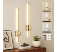 Bonsery Rechargeable Wall Lights Indoor, 60cm Battery Wall Lamp with Remote | 4400mAh Battery Operated Wall Lights Dimmable 3 Color Temperature Wireless with Magnetic, Wireless Wall Light for Living Room
