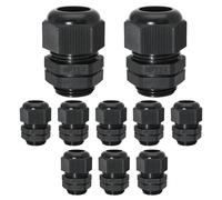 Bonsicoky 10 Pcs 3/4" NPT Nylon Cable Glands, IP68 Waterproof Adjustable Cord Grip Cable Connector Strain Relief Wire Protectors for 13-18mm Cable Diameter, Black