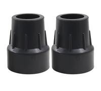 Bonsicoky 2 Pack Rubber Cane Tips 1 Inch - Thickened Heavy Duty Cane Tips - Replacement Rubber Cane Tips for Canes, Walking Sticks, Crutches, Hiking Stick - Black