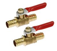 Bonsicoky 2Pcs Brass Water Ball Valve 1/8 NPT Male Shut Off Valve Quarter Turn Hose Barb Tubing Connector Switch Thread Pipe Fittings for Air, Water Pipes