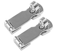 Bonsicoky 2Pcs Marine Grade 316 Stainless Steel Door Hasps, 3 Inch Heavy Duty Swivel Safety Hasp with Turning Padlock Eye Mount