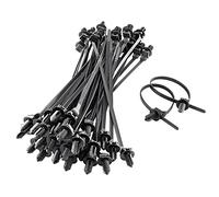 Bonsicoky 50PCS Fir Tree Push Mount Cable Zip Ties Heavy Duty 8.3"x0.18" Wire Ties, 2-in-1 Self Locking Nylon Tie Wraps for Cable Wire