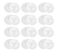 Bonsicoky Clear Running Bib Clips, 12 Pack Plastic Race Number Fasteners, Secure Bib Holders for Marathon, Triathlon, Skating, Track and Field Events