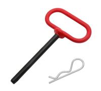 Bonsicoky Tractor Towing Hitch Pin and Clip, 3/8 x 4 Inch Trailer Gate Pin for Towing Tractor, RV, Truck, Boat, Car - Red Handle