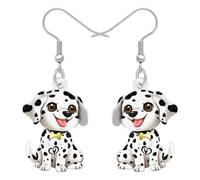 BONSNY Acrylic Dangling Novelty Fun Adorable Cute Dog Breeds Pets Earrings Hypoallergenic Designer Jewelry Gifts For Women, 32mm x 26mm, Acrylic, No Gemstone
