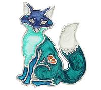 BONSNY Alloy Cartoon Fox Brooch Enamel Pins Jewellery for Women Girls Clothing Scarf Party Charms Gift (Blue)