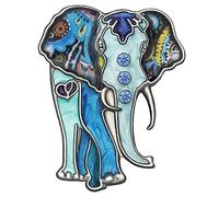 BONSNY Alloy Rhinestone Jungle Elephant Brooch Enamel Pins Jewellery for Women Girls Dress Scarf Accessories Gift (Navy)