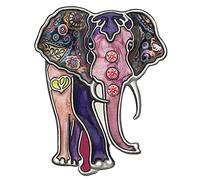 BONSNY Alloy Rhinestone Jungle Elephant Brooch Enamel Pins Jewellery for Women Girls Dress Scarf Accessories Gift (Violet)