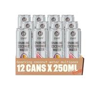 Bonsoy Sparkling Coconut Water 12 x 250ml Cans | 6x Watermelon & 6x Passionfruit | Lightly Fizzy Flavoured Coconut Water | No Added Sugar | Refreshing & Healthy Vegan Sparkling Drink