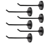 Bonsture 6pcs Magnetic Hooks, 3.0lb 4.2 Inch Long Heavy Duty Magnet Hooks, Strong Magnetic Cruise Hooks Wall Hook Magnetic Hangers for Cabins Garage Grill Kitchen Refrigerator Computer(Black, 3.0lb)