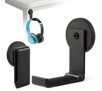 Bonsture Magnetic Headphone Holder, Headphone Hanger for Desk & Table, 1PCS Aluminum Headset Hooks, Headphone Mount Stand with Rubber Pad, Compatible with All Computer/Gaming Headsets