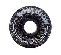 Bont Skates - Glow Light Up LED Quad Roller Skate Wheels - Recreational Street Outdoor Skating - 62x35mm 83A - Pack of 4 (Obsidian Black)
