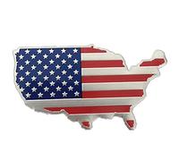 Bontannd 1pc Aluminum Alloy Car Badge American Us Flag Car Sticker Emblem Badge Car Styling Sticker