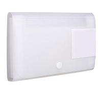 Bontannd 1pc White Plastic A6 File Folder Document Organizer Receipt File Expanding Wallet 13 Pockets Bill Folders Paper Holder Office Supplies