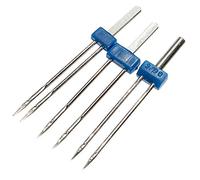 Bontannd 3 Pcs/set Double Stitch Needles 3 Different Sizes Ballpoint Needles Stretch Twin Needle Pins for Household Sewing Machine