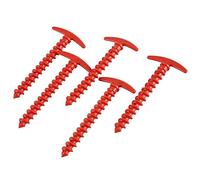 Bontannd 5pcs Endurable Outdoor Ultralight Camping Tent Stakes Pegs Pins Plastic Nylon Screw Spiral Nails Awning Trip Kit
