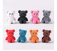 Bontannd 8pc Popular Party Home Decoration Accessories Cute Plastic Teddy Bear Miniature Fairy Easter Animal Garden Figurines Home Decor