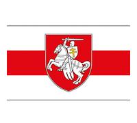 Bontannd 90x150cm Belarus Pagonya Flag White Red Knight Horse Flag Banner Belarus Flag Belarussian Flag for Outdoor