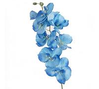 Bontannd Artificial Orchid Flower Stems 7 Blue Flower with Long Stems Home Wedding Flower Arrangement, 80*20cm