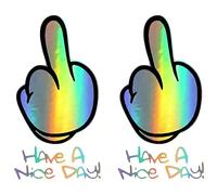 Bontannd Car Styling ! Middle Finger Car Stickers and Decals Funny Carbon Fiber 3d Stickers on Car Auto Stickers