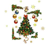 Bontannd Christmas Wall Stickers Large Christmas Tree Sticker Removable Decal Home Decor Shopping Mall Window Decoration