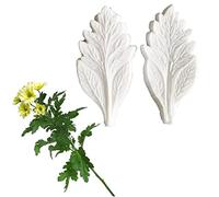 Bontannd Chrysanthemum Leaf Veiners Silicone Mold Fondant Cake Decorating Tools Polymer Clay Candy Water Paper Gumpaste Mold M2508, Gray