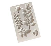 Bontannd Rose Flower Leaf Vine Branch Silicone Mold Clay Fondant Mold Diy Cake Decoration Tool Candy Sugar Cookies Chocolate Mould Baking