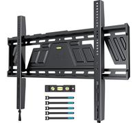 BONTEC Fixed TV Wall Bracket for 43 to 100 Inch Flat and Curved TVs, Ultra Slim 23 mm Low Profile, Heavy Duty 100 kg Load Capacity, Max VESA 800x600mm, Single Piece Plate, Clean Flush Fit Design