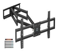 BONTEC Full Motion Wall Mount for 60-110 Inch TV, Swivel and Tilt Bracket with Dual Arms, Extends 101.6cm, Fits 60.9cm Studs, VESA Wall Mount 800x600mm, 125kg Mounting Bracket for Media Wall Setup