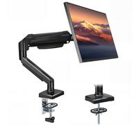 BONTEC Single Arm Monitor Desk Mount for 13-32 inch Screen, Tilt, Swivel, Rotation, Ergonomic Gas Spring Monitor Stand with Cable Management, VESA 75/100mm