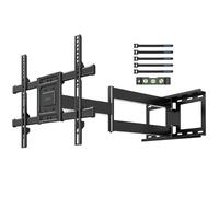 BONTEC TV Wall Bracket, 850 mm Long Arm TV Wall Mount for 32-70 Inch, 60 kg | Max VESA 400x400 mm, articulated arm, full motion tilt swivel rotation, flat curved screens, corner mounting, home cinema