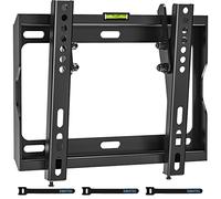 BONTEC TV Wall Bracket for 17-45 Inch TVs, Tilt TV Wall Mount, Up to 30 kg | Max VESA 200x200 mm, ultra slim low profile design, LED LCD OLED plasma screens, bubble level, cable ties included