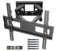 BONTEC TV Wall Bracket for 23-70 Inch LED LCD OLED Screens, Full Motion Double Arm TV Wall Mount Swivels Tilts Extends up to 380mm, Holds 45kg, Max VESA 400x400mm, Includes Spirit Level