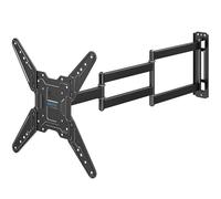 BONTEC TV Wall Bracket for 26-65 Inch LED LCD OLED Flat Curved, Full Motion Tilt and Swivel TV Wall Mount with 950mm Extension, Universal VESA 400x400mm, Corner TV Bracket 35kg for Living Room Bedroom