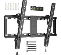 BONTEC TV Wall Bracket for 37-82 Inch TVs, Tilt TV Wall Mount, Up to 60 kg | Max VESA 600x400 mm, LED LCD plasma flat and curved screens, bubble level, cable ties included, universal compatibility