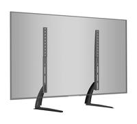 BONTEC Universal Table Desk Pedestal TV Stand for 22-65" LCD/LED TVs, VESA 50x50mm to 800x400mm, Max 50kg Weight Capacity, Adjustable Height, Space-Saving Design, Black