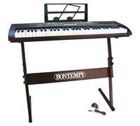 Bontempi 16 6125 61 Full Size Key Keyboard with Legs, Adaptor and USB Connection, Multi-Color, L94cm x W31cm x D90cm