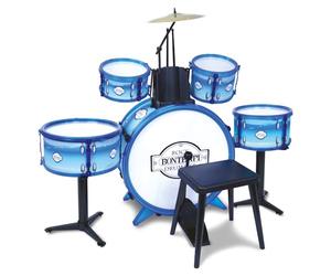 Bontempi 4831 - Rock Drummer Drum Kit 5 °Fûts 514831, White/Blue - 20