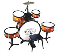 Bontempi | BeatFusion Pro: Premium Drum with Powerful Bass Drum and Complete Percussion Set, Orange, 700 x 400 x 800 mm