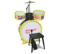 Bontempi | BeatMasterPro Classic 4-Element Drum Set with Stool and Two Sticks for an Unforgettable Experience, Yellow, 68 x 50 x 50 cm